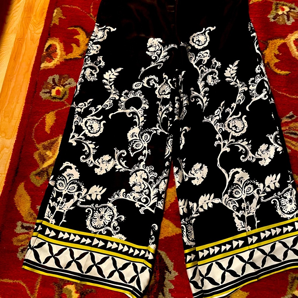 Philosophy Black and White Wide Leg Pants - Picture 1 of 5